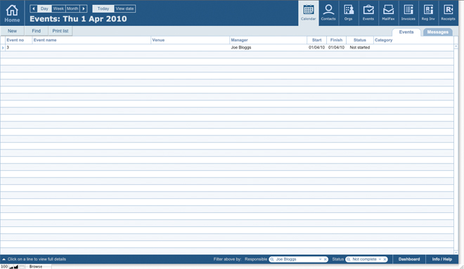 FileMaker calendar software