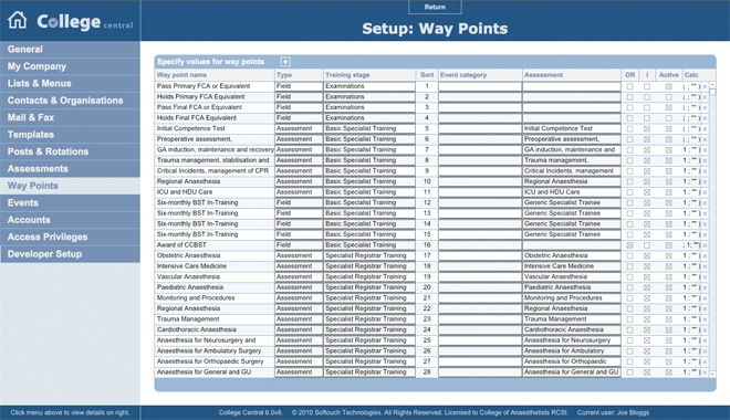 Way Points software